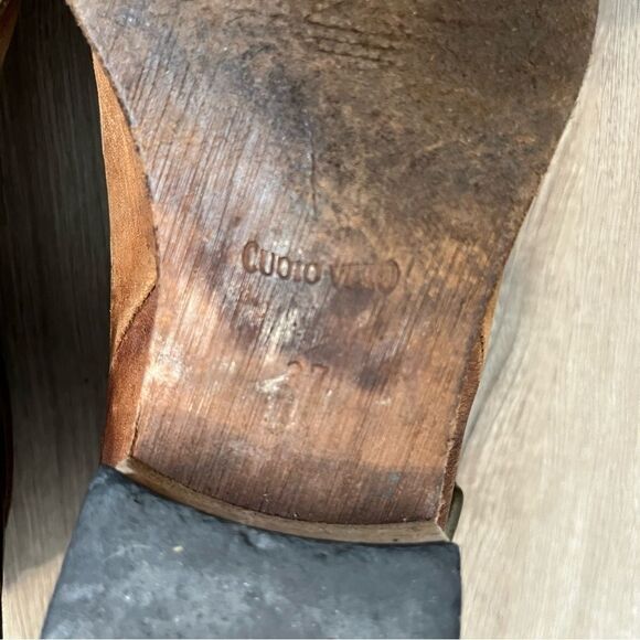 Women's Cuoio Vero Camel Brown Leather Short Boots Booties - Picture 13 of 13